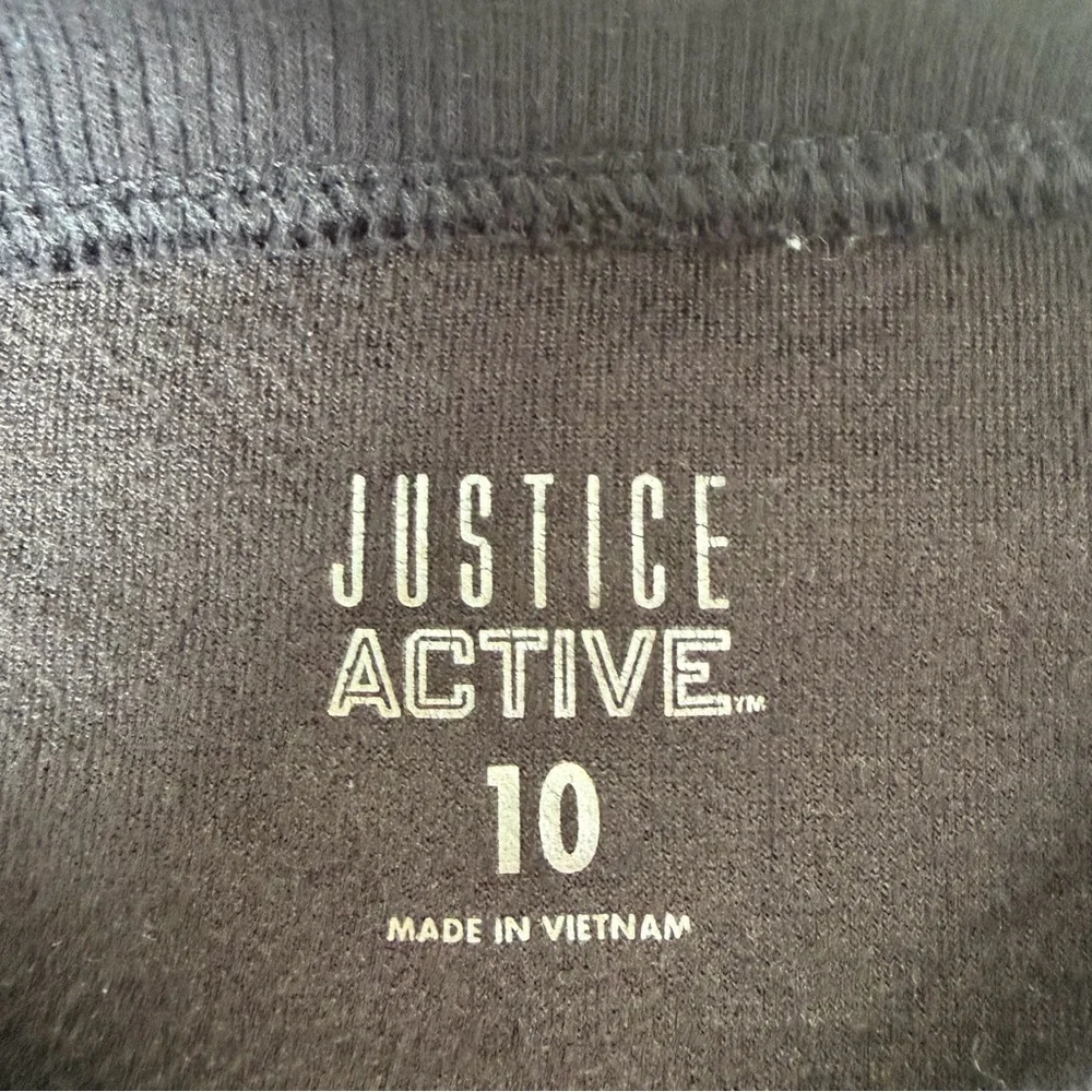 Justice Black and Gray Kids Zip up, Sweatshirt and Tshirt Bundle Size 10